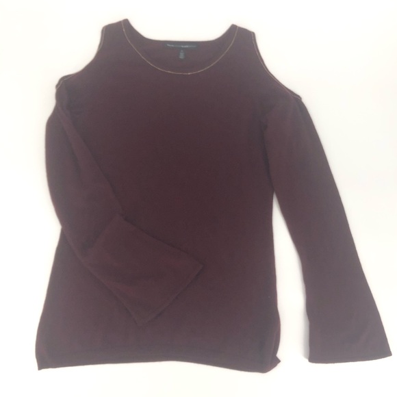 White House Black Market Cold Shoulder Sweater L - Picture 2 of 7